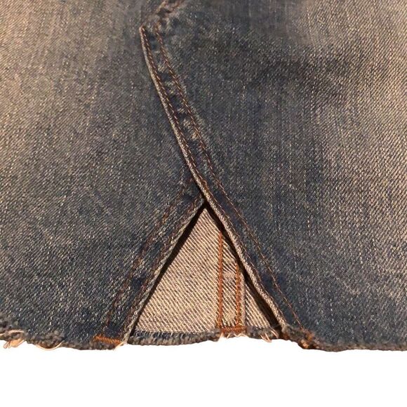 Madewell Womens Denim Mini Skirt Size 29 A-line Country Casual Summer Grunge - Picture 6 of 7